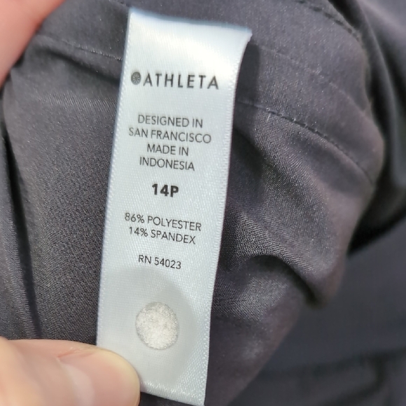 Athleta Black Wide-Leg High-Waist Trouser Pants Size 14 P - Picture 14 of 15